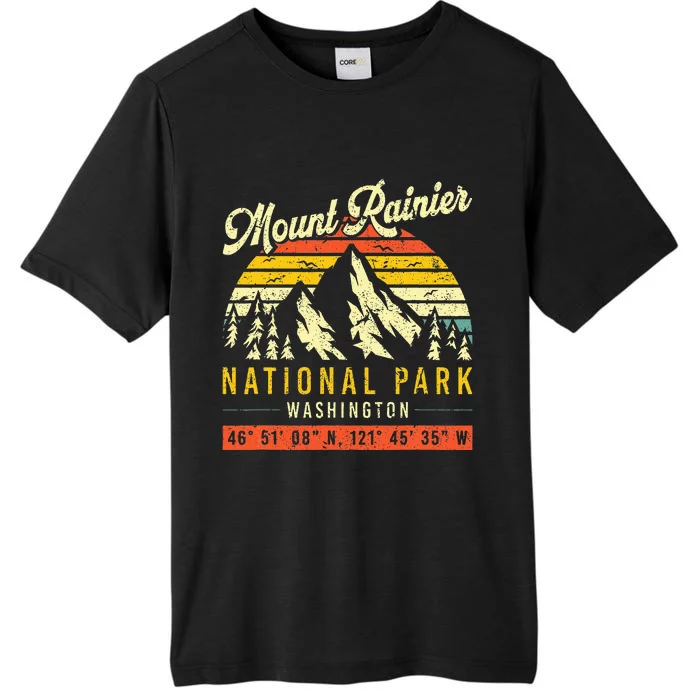 Mount Rainier Washington Vintage Retro National Park ChromaSoft Performance T-Shirt