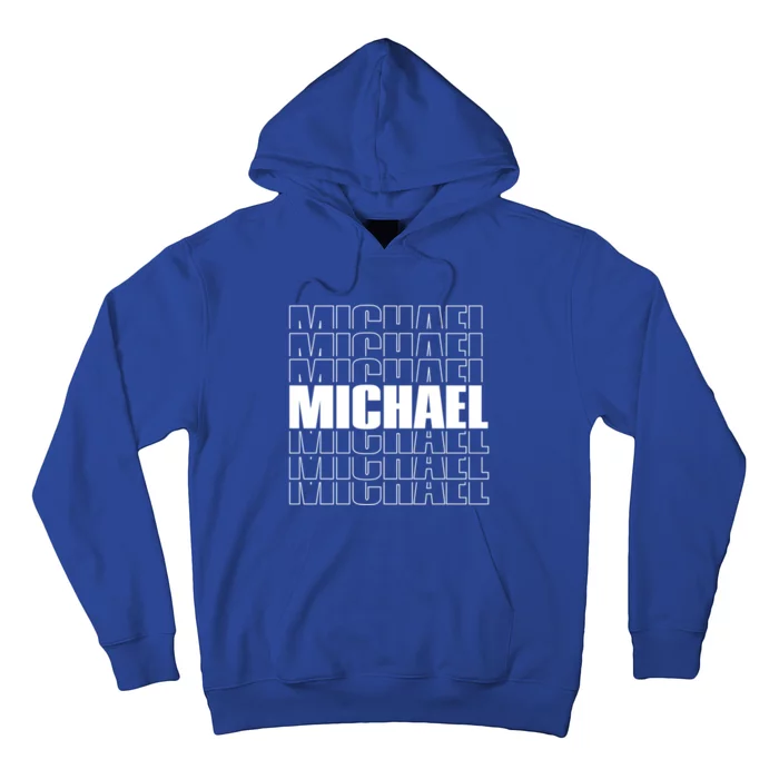 Michael Repeated Word Retro Personalized First Name Gift Hoodie