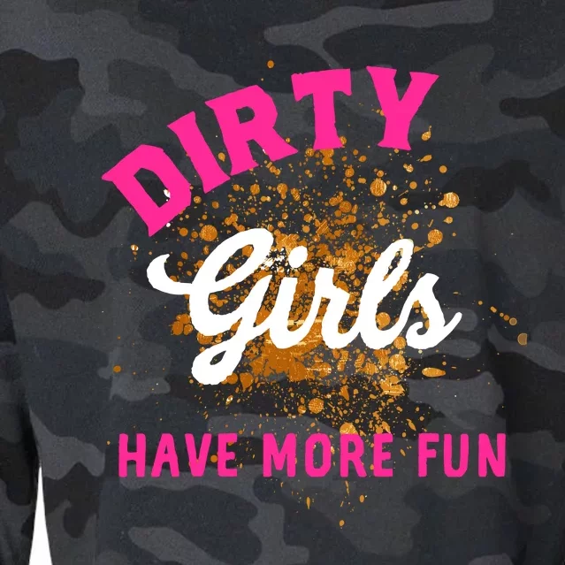 Mud Runs Wo 5k Mud Race Dirty Girl Have More Fun Cropped Pullover Crew