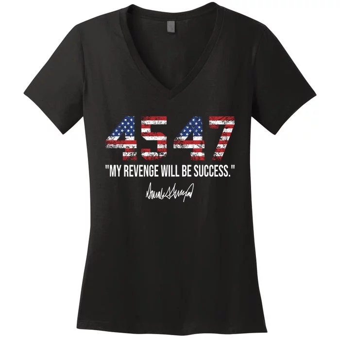 My Revenge Will Be Success Women's V-Neck T-Shirt