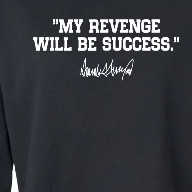 My Revenge Will Be Success Cropped Pullover Crew