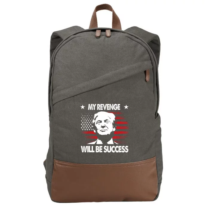 My Revenge Will Be Success Cotton Canvas Backpack