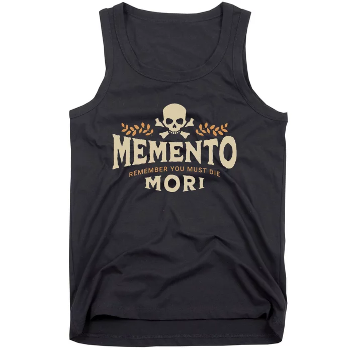 Memento remember you must die Mori Skull Tank Top