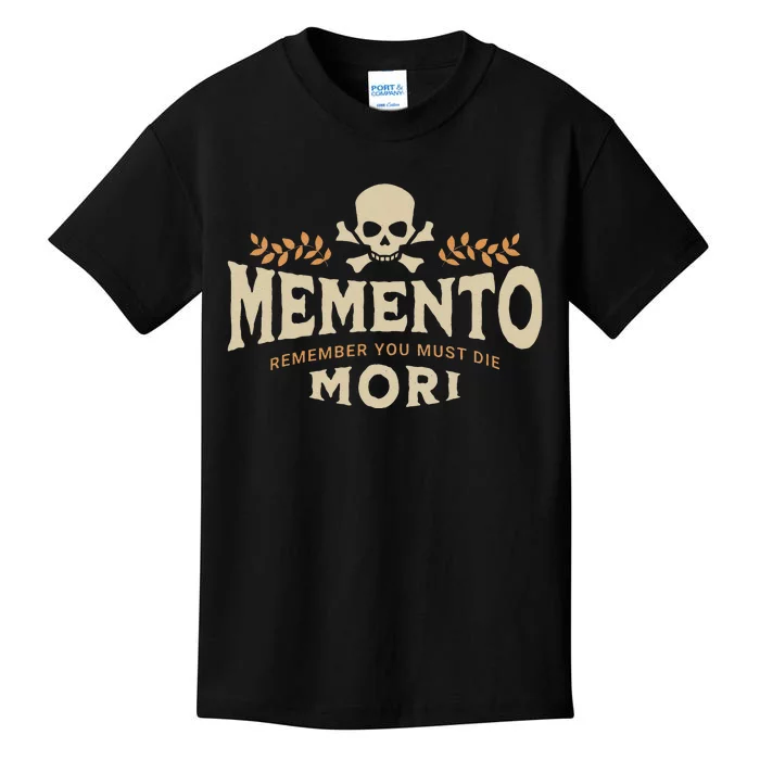 Memento remember you must die Mori Skull Kids T-Shirt