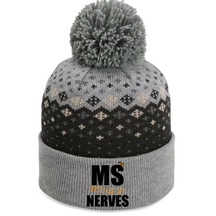 MS Gets On My Nerves Multiple Sclerosis The Baniff Cuffed Pom Beanie