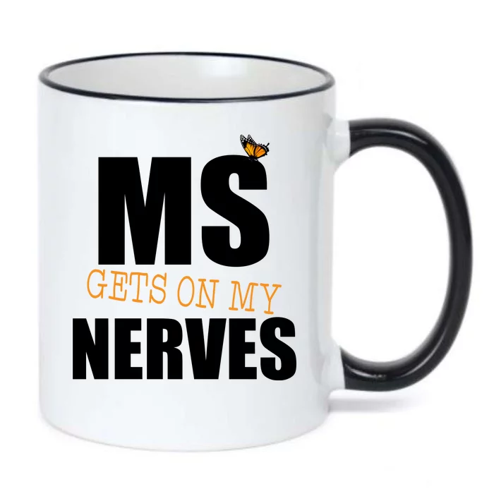 MS Gets On My Nerves Multiple Sclerosis Black Color Changing Mug