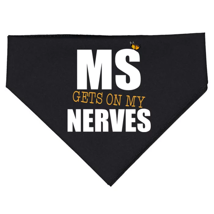 MS Gets On My Nerves Multiple Sclerosis USA-Made Doggie Bandana