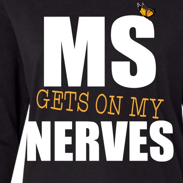 MS Gets On My Nerves Multiple Sclerosis Womens Cotton Relaxed Long Sleeve T-Shirt