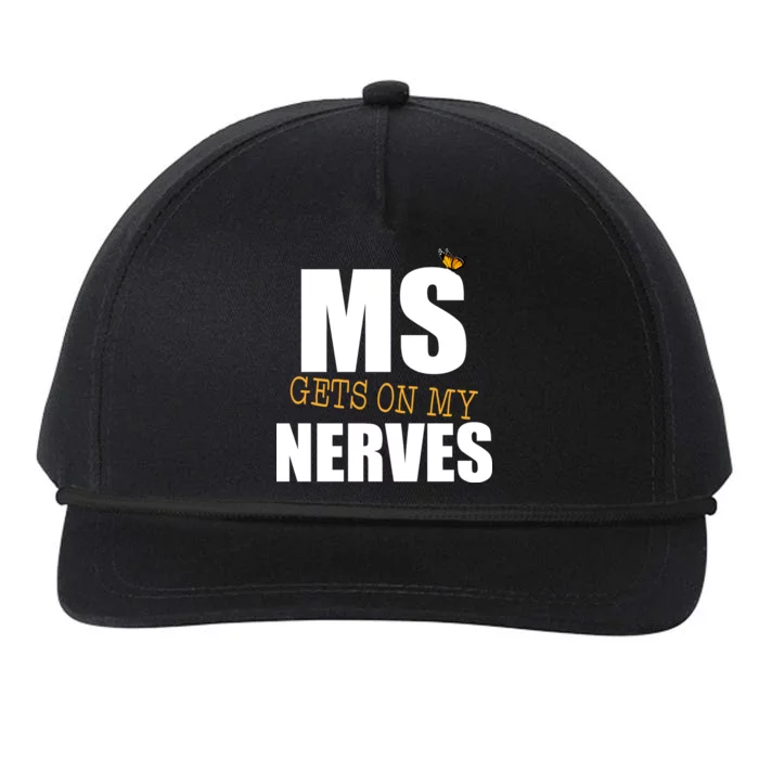 MS Gets On My Nerves Multiple Sclerosis Snapback Five-Panel Rope Hat