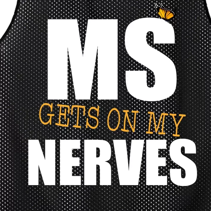 MS Gets On My Nerves Multiple Sclerosis Mesh Reversible Basketball Jersey Tank