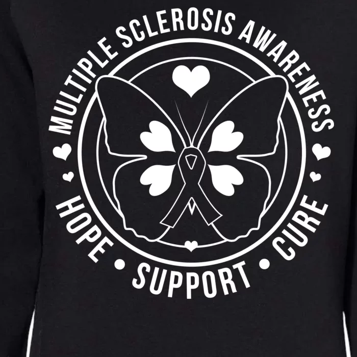 MS Multiple Sclerosis Awareness Hope Support Cure Womens California Wash Sweatshirt