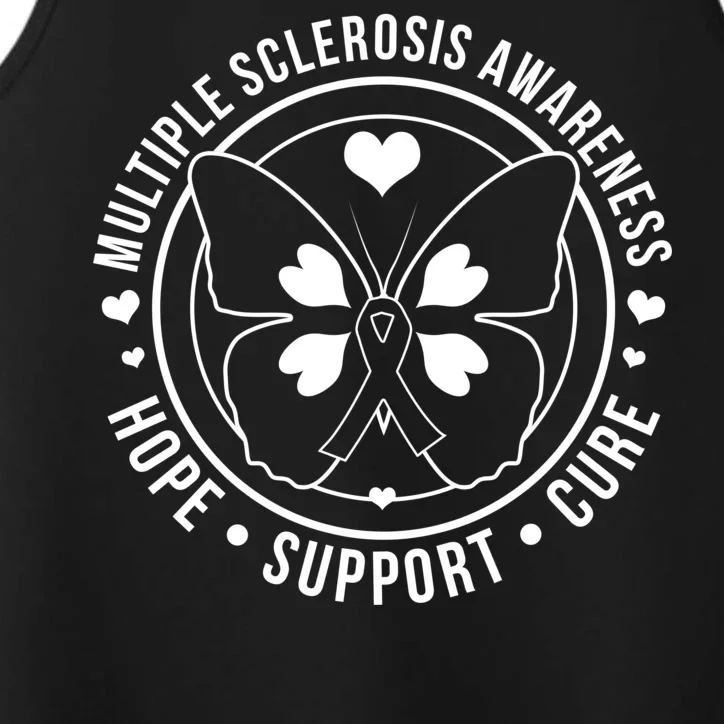 MS Multiple Sclerosis Awareness Hope Support Cure Performance Tank