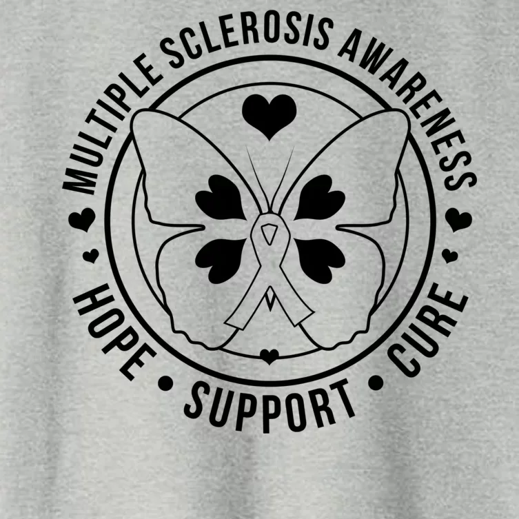 MS Multiple Sclerosis Awareness Hope Support Cure Women's Crop Top Tee