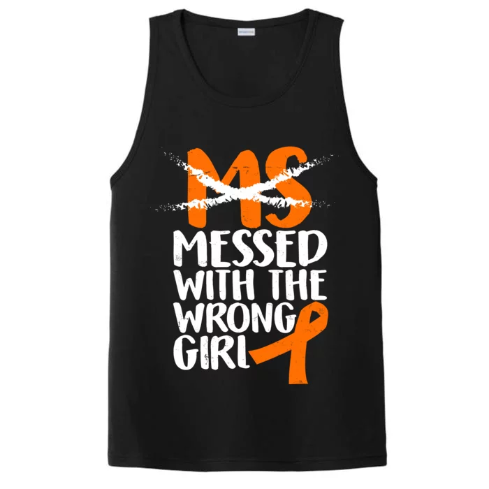 MS Multiple Sclerosis Messed With The Wrong Chick Performance Tank