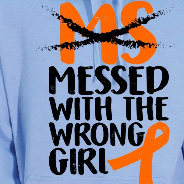 MS Multiple Sclerosis Messed With The Wrong Chick Unisex Surf Hoodie