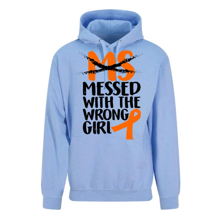 MS Multiple Sclerosis Messed With The Wrong Chick Unisex Surf Hoodie