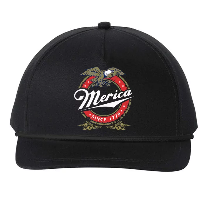 Merica Since 1776 Funny 4th Of July Merica Since 1776 Snapback Five-Panel Rope Hat