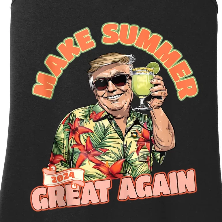 Make Summer 2024 Great Again Donald Trump Vacation Hawaii Ladies Essential Tank