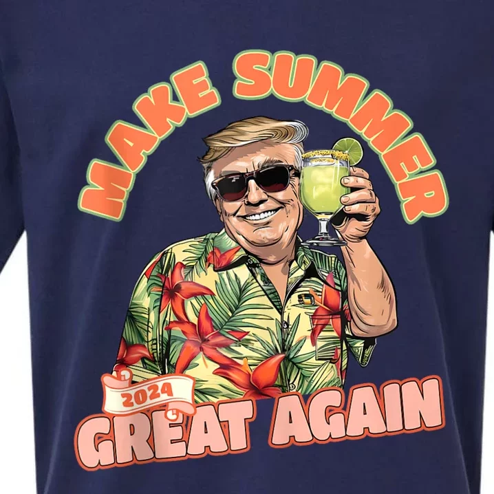 Make Summer 2024 Great Again Donald Trump Vacation Hawaii Sueded Cloud Jersey T-Shirt