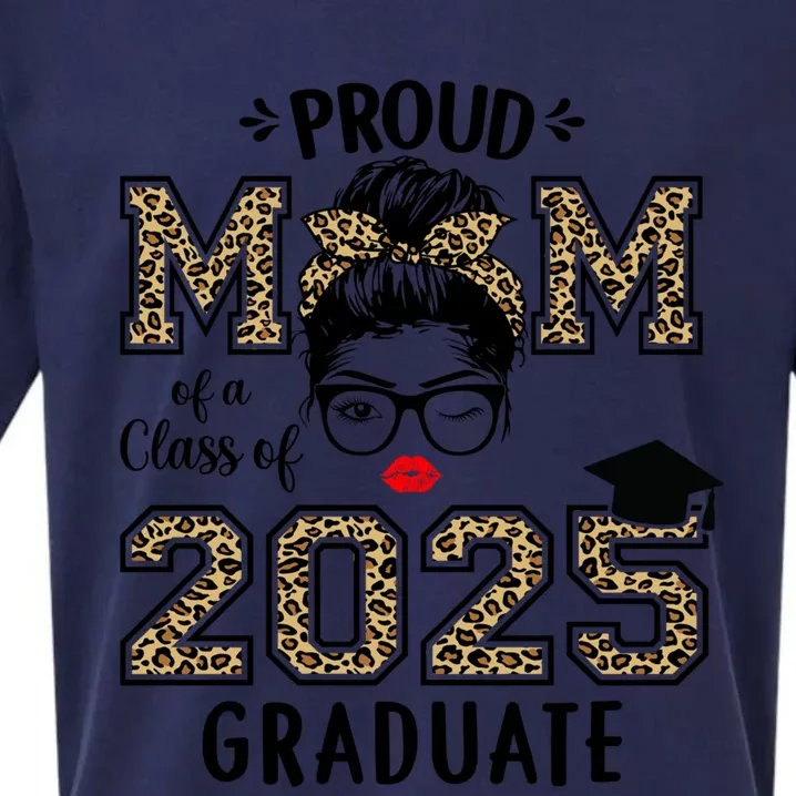 Mom Senior 2025 Proud Mom Of A Class Of 2025 Graduate Gift Sueded Cloud Jersey T-Shirt