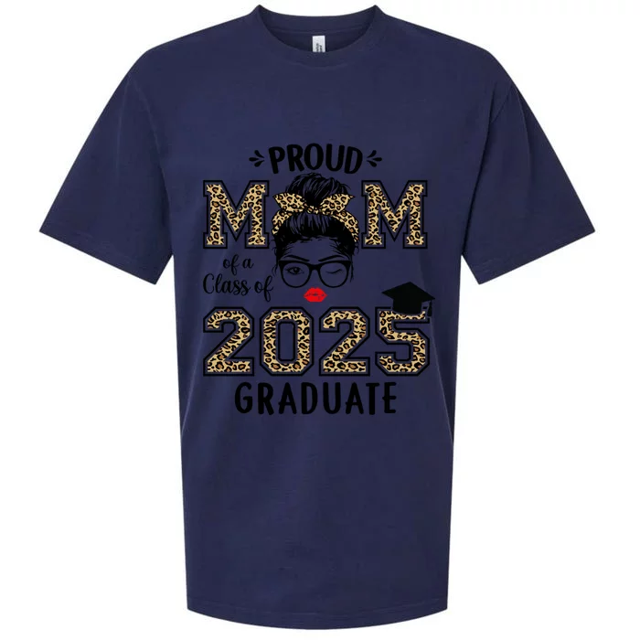 Mom Senior 2025 Proud Mom Of A Class Of 2025 Graduate Gift Sueded Cloud Jersey T-Shirt