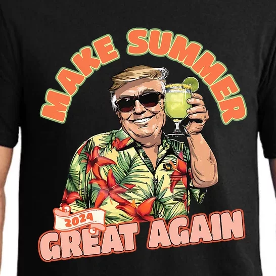 Make Summer 2024 Great Again Donald Trump Vacation Hawaii Pajama Set