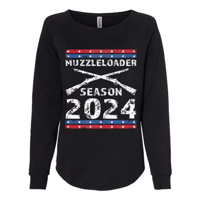 Muzzleloader Season 2024 Patriotic Muzzleloader Womens California Wash Sweatshirt