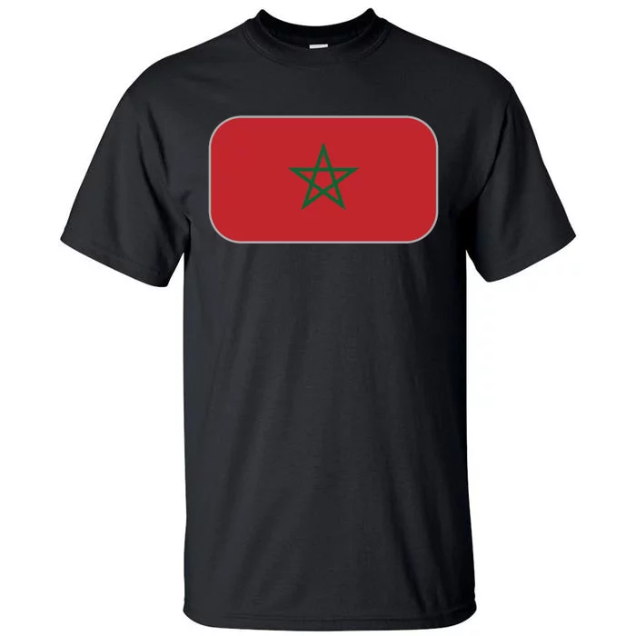 Morocco Soccer Moroccan Flag Tall T-Shirt