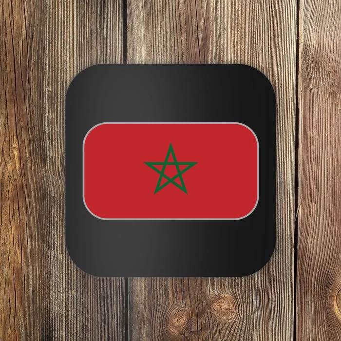 Morocco Soccer Moroccan Flag Coaster