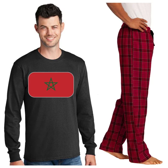 Morocco Soccer Moroccan Flag Long Sleeve Pajama Set