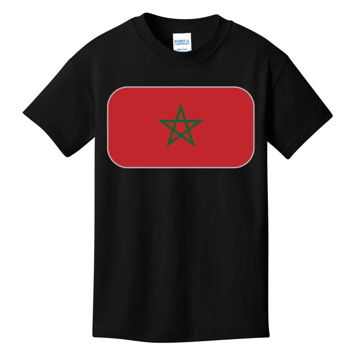 Morocco Soccer Moroccan Flag Kids T-Shirt