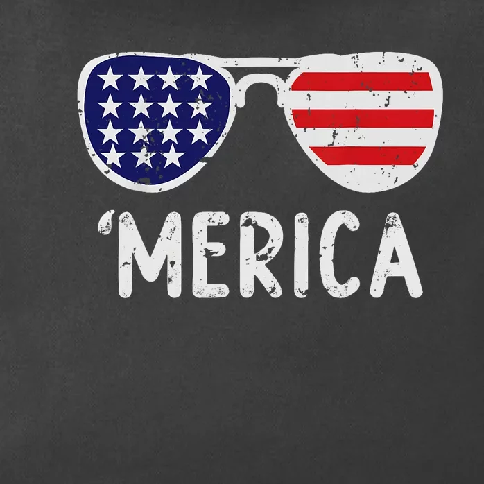 Merica Sunglasses 4th Of July Usa Zip Tote Bag