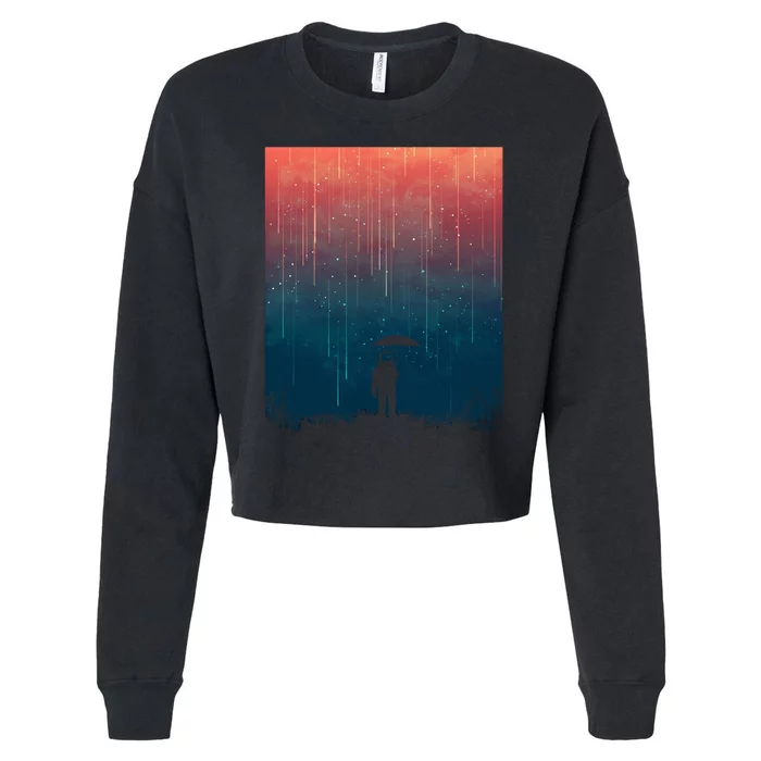 Meteor Shower Cropped Pullover Crew