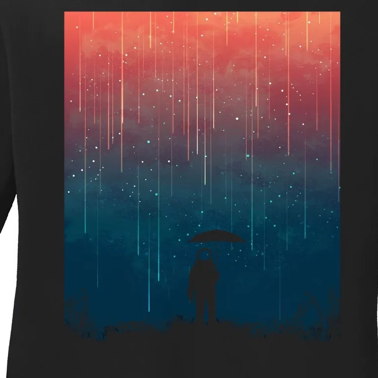 Meteor Shower Ladies Long Sleeve Shirt