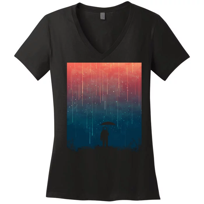 Meteor Shower Women's V-Neck T-Shirt