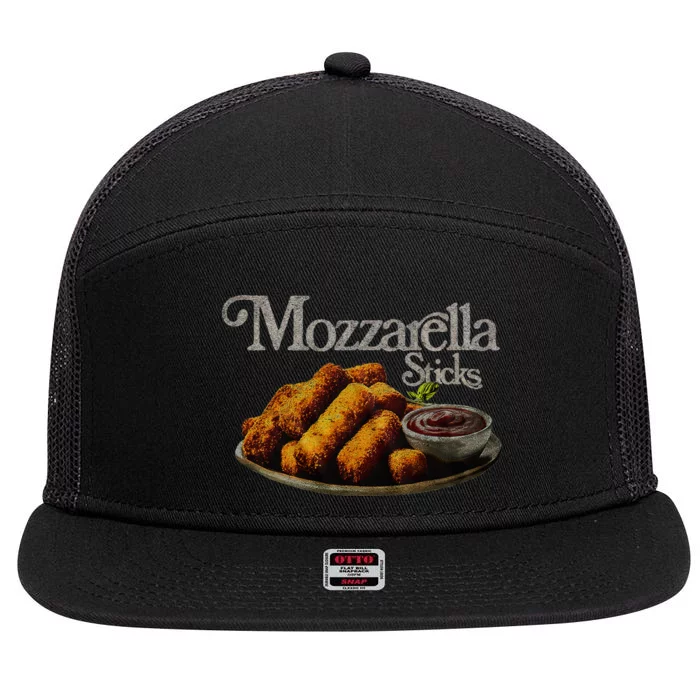 Mozzarella Sticks 90S  Mozzarella Stick Lover Bread 7 Panel Mesh Trucker Snapback Hat