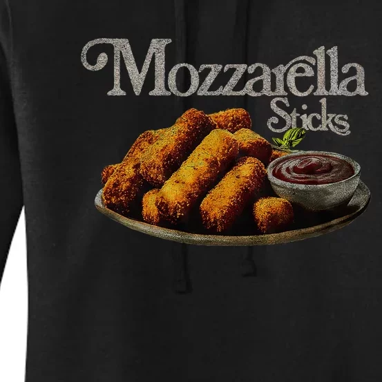 Mozzarella Sticks 90S  Mozzarella Stick Lover Bread Women's Pullover Hoodie