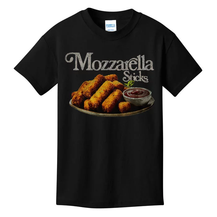 Mozzarella Sticks 90S  Mozzarella Stick Lover Bread Kids T-Shirt