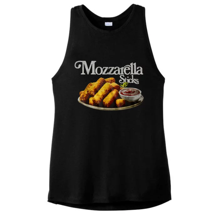 Mozzarella Sticks 90S Mozzarella Stick Lover Bread Ladies Tri-Blend Wicking Tank