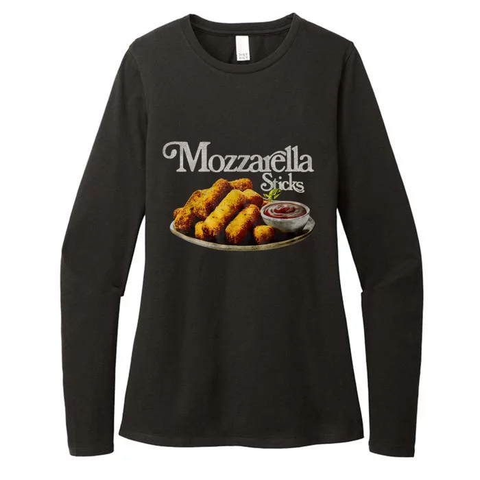 Mozzarella Sticks 90S Mozzarella Stick Lover Bread Womens CVC Long Sleeve Shirt