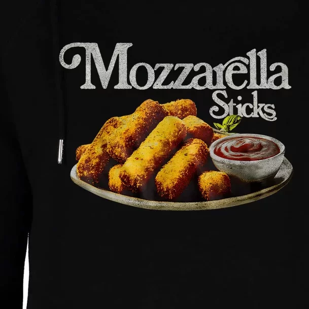 Mozzarella Sticks 90S Mozzarella Stick Lover Bread Womens Funnel Neck Pullover Hood