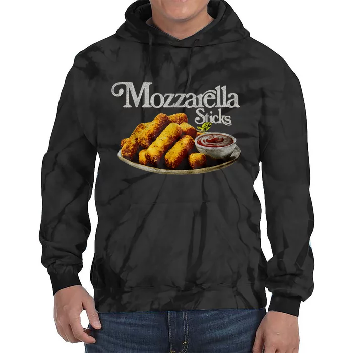 Mozzarella Sticks 90S Mozzarella Stick Lover Bread Tie Dye Hoodie