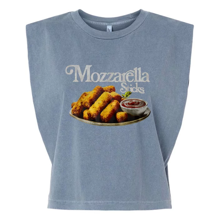 Mozzarella Sticks 90S Mozzarella Stick Lover Bread Garment-Dyed Women's Muscle Tee