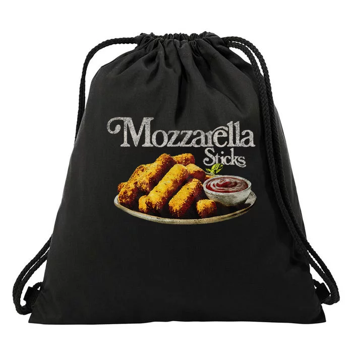 Mozzarella Sticks 90S Mozzarella Stick Lover Bread Drawstring Bag