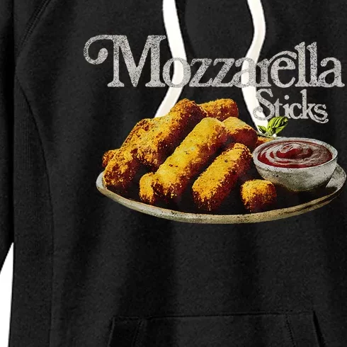 Mozzarella Sticks 90S Mozzarella Stick Lover Bread Women's Fleece Hoodie