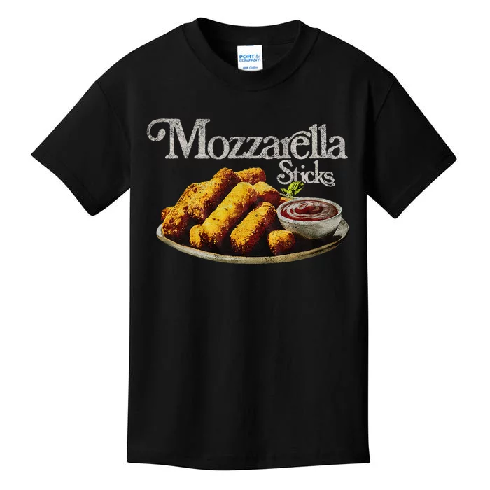 Mozzarella Sticks 90S Mozzarella Stick Lover Bread Kids T-Shirt