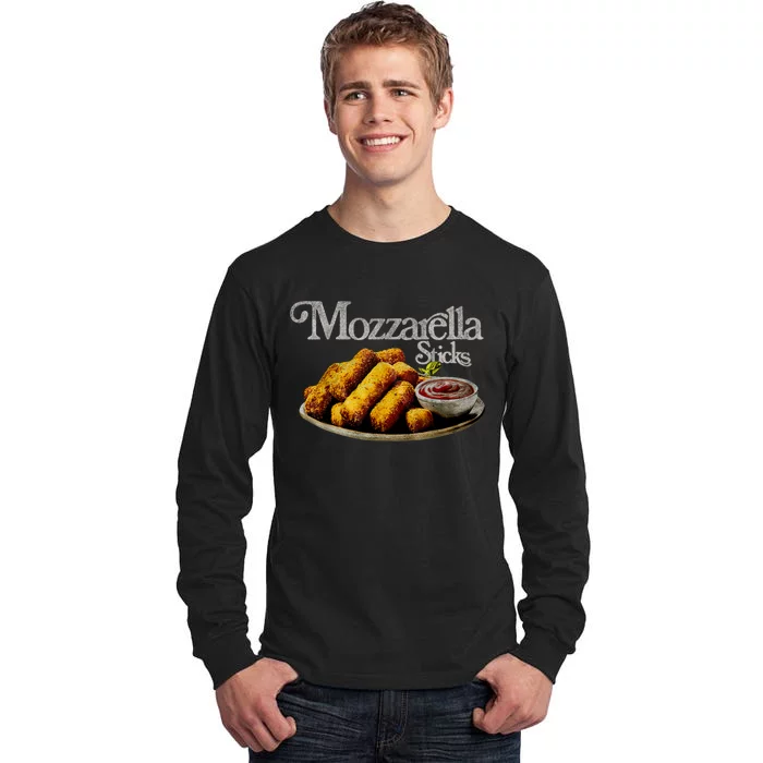 Mozzarella Sticks 90s Mozzarella Stick Lover Bread Tall Long Sleeve T-Shirt