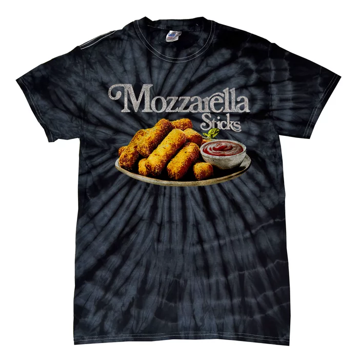 Mozzarella Sticks 90s Mozzarella Stick Lover Bread Tie-Dye T-Shirt