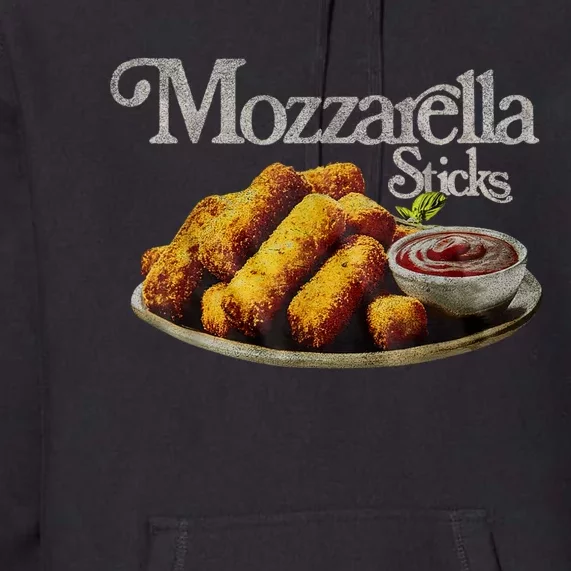 Mozzarella Sticks 90s Mozzarella Stick Lover Bread Premium Hoodie