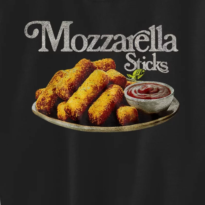 Mozzarella Sticks 90s Mozzarella Stick Lover Bread Kids Sweatshirt